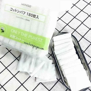 Bông Tẩy Trang Miniso gói 180 miếng