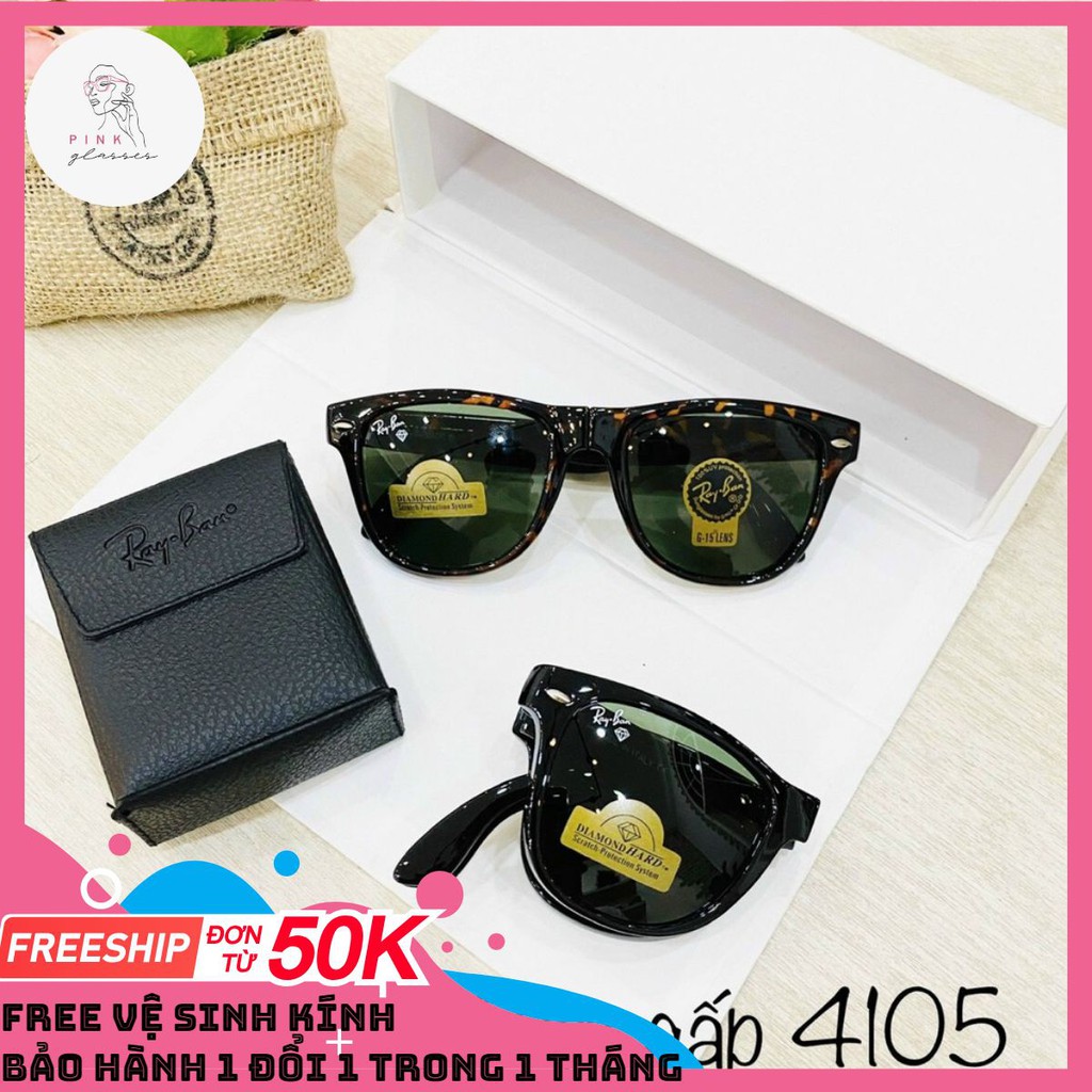 Kính Thời Trang Nữ Gấp Gọn KÈm Bao Da Cao Cấp Pink Glasses Ms4105
