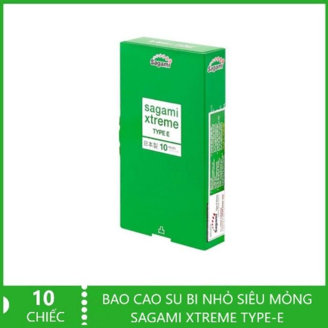 Bao cao su Sagami Type E gân gai (hộp 10 chiếc)