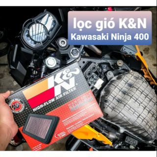 Lọc gió K&N tăng mã lực cho Kawasaki Ninja 400 - Z400