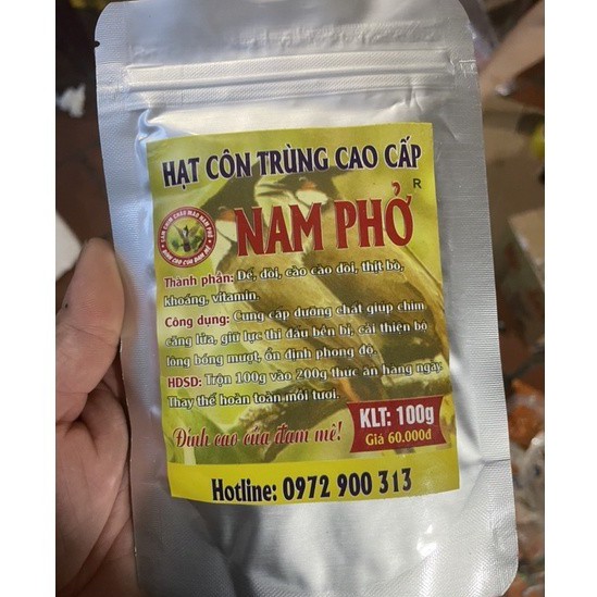 Hạt Côn Trùng Nam Phở Cho Các Loại Chim Hàng Cao Cấp 100g, Thức Ăn Cho Chim Nam Phở