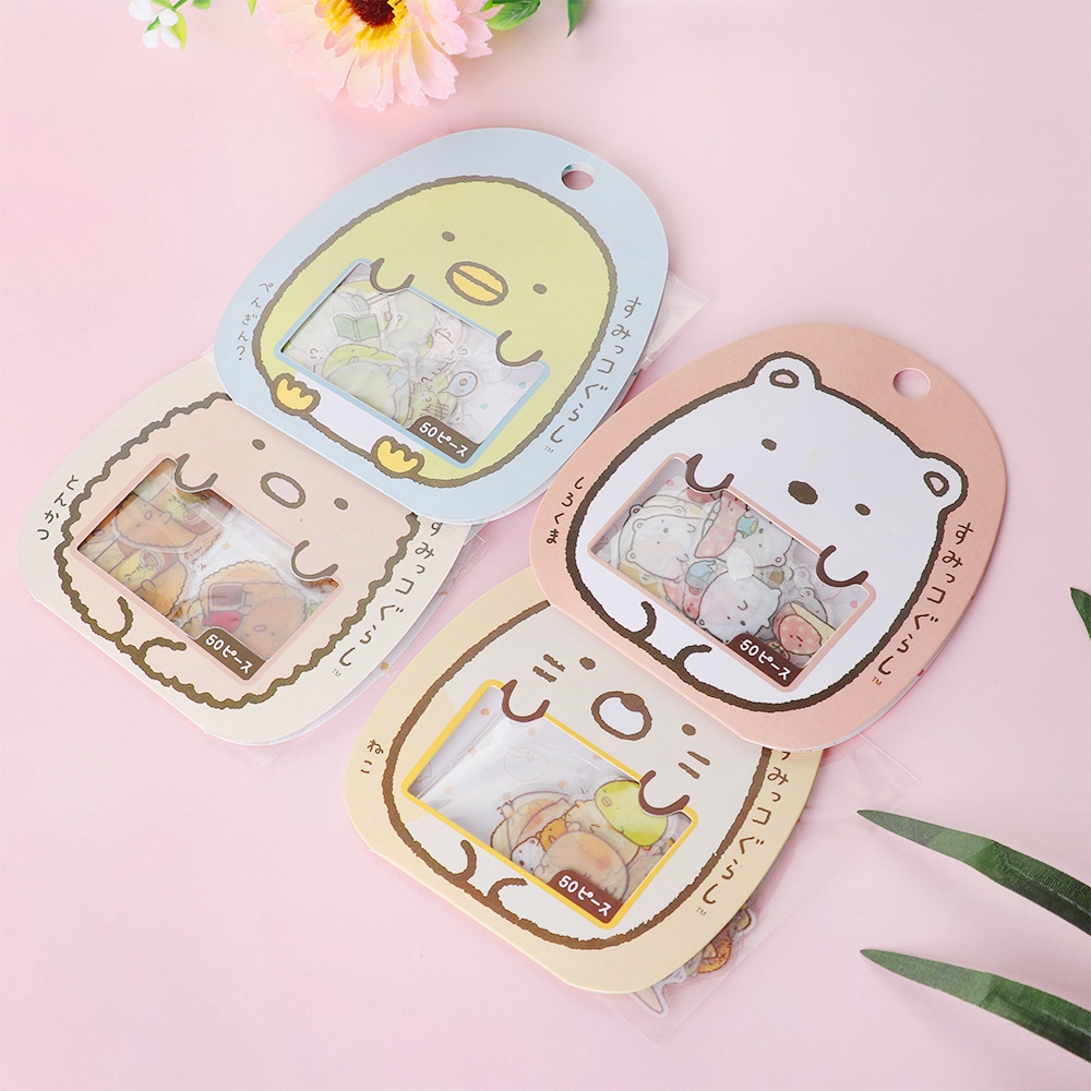 Bộ 50 Sticker Dán Trang Trí Hình Động Vật Đáng Yêu