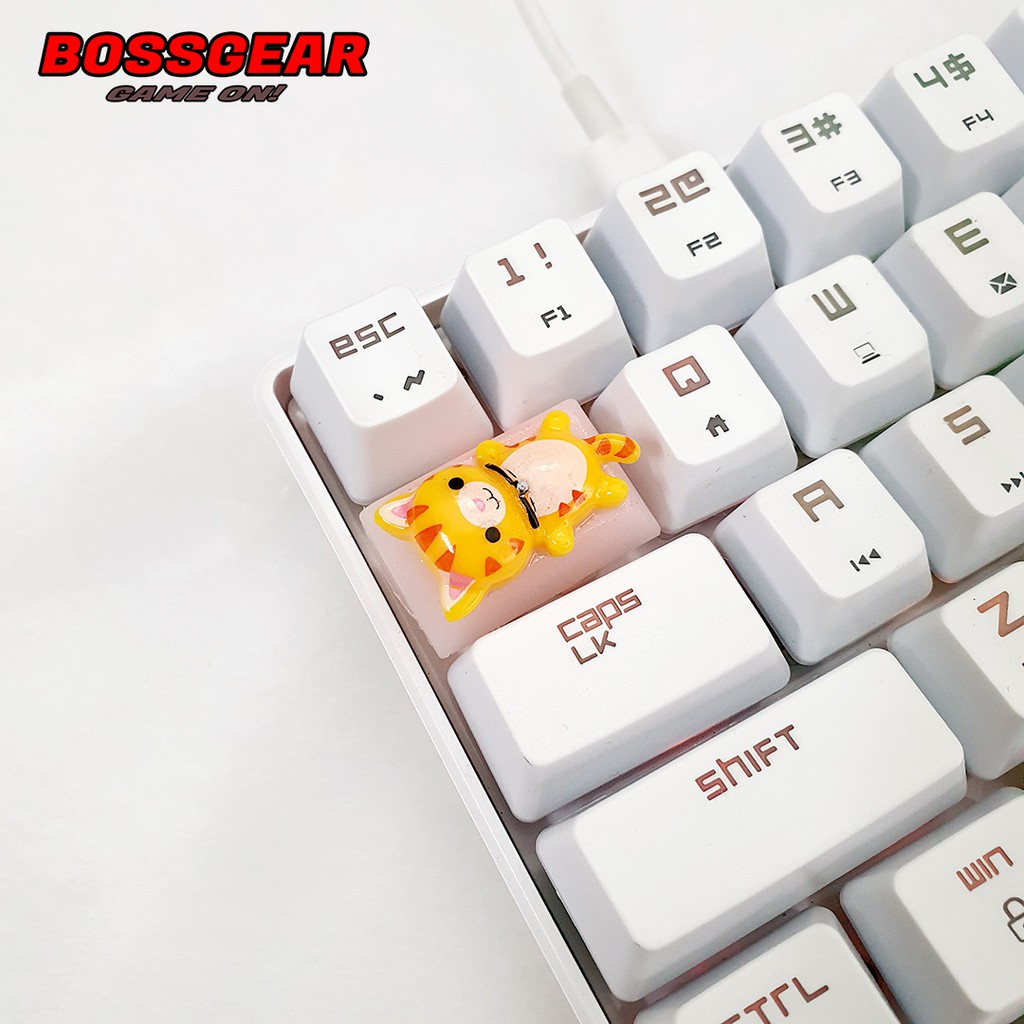 Keycap lẻ hình mèo lười lazy cat siêu dễ thương( Keycap Artisan )