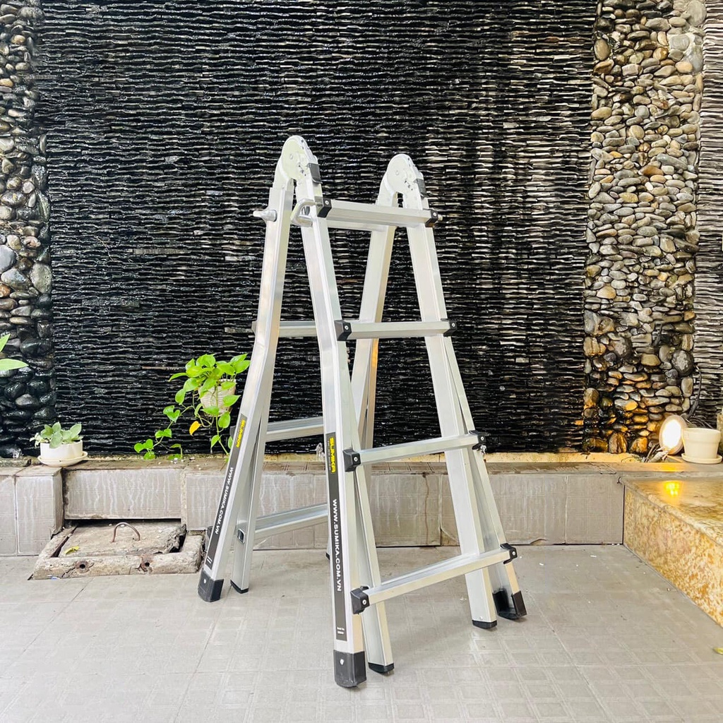 Thang nhôm trượt đa năng SUMIKA SKM404 - Chữ A cao nhất 2.0m, chữ I cao nhất 4.0m, tải trọng 300kg