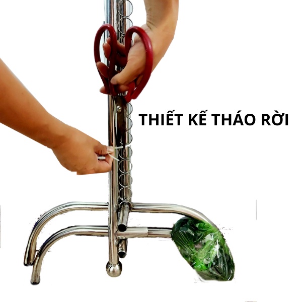 Sào phơi đồ / giá treo quần áo inox có khoen/ không khoen có bánh xe đồ dùng gia đình { GIAO TOÀN QUỐC}