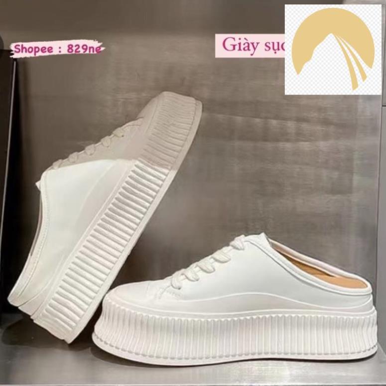 🙅 sẵn/ Giày sục độn đế, giày đạp gót 🕌 sục nữ | BOOT DA martins ST 🙅