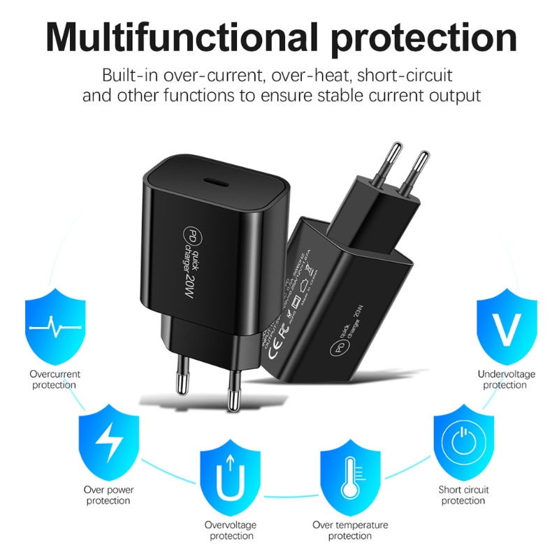 Củ Sạc Nhanh Loại C 20w Chuyên Dụng Cho Điện Thoại