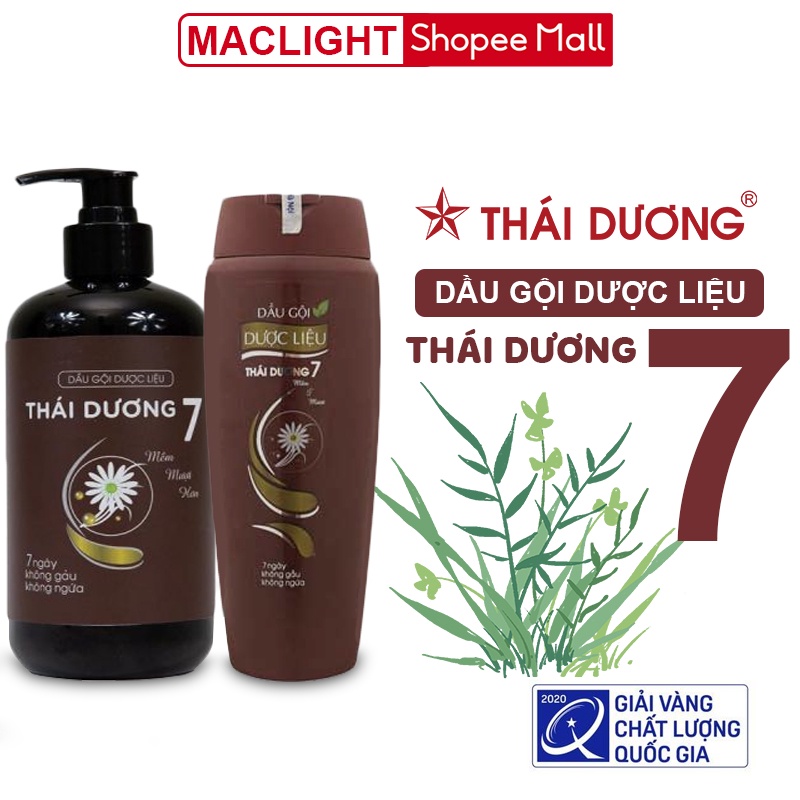 Dầu gội dược liệu Thái Dương 7 làm sạch tóc và da đầu, dưỡng tóc, giúp tóc suôn mượt - 7 ngày không gàu không ngứa