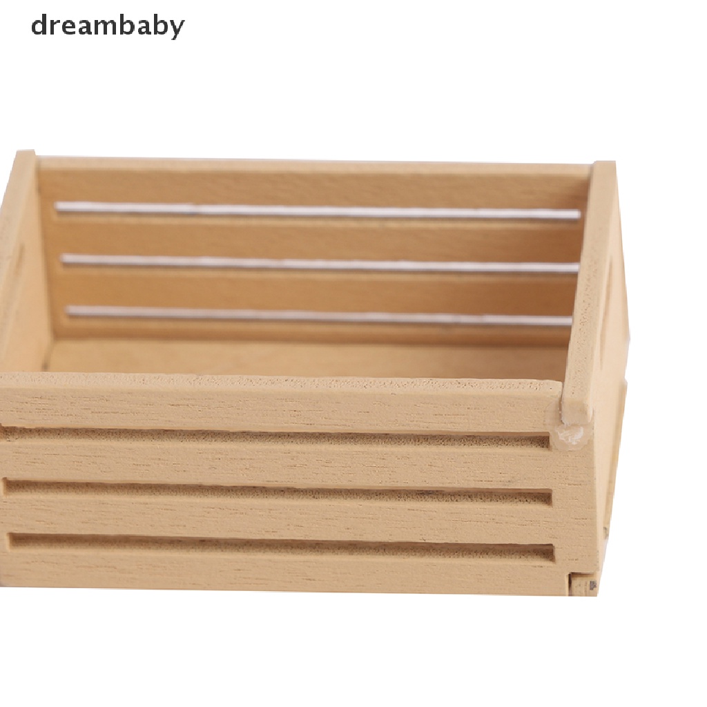 Bộ 3 Khung Trái Cây Mini Bằng Gỗ Tỉ Lệ 1: 12 Dùng Trang Trí Nhà Búp Bê