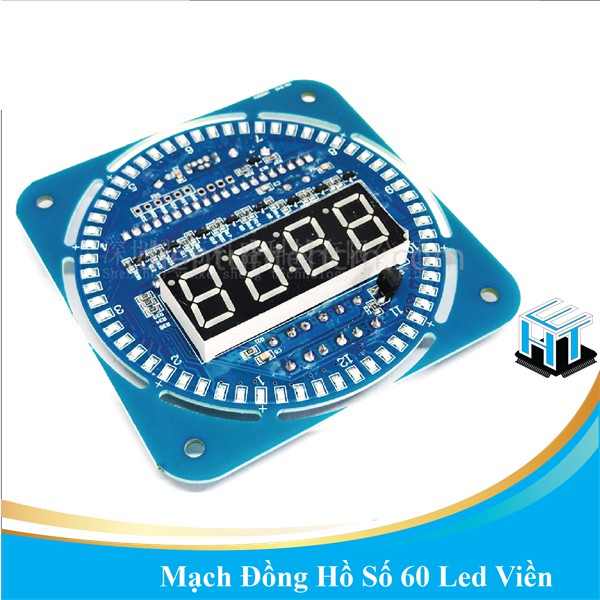 Mạch Đồng Hồ Số 60 Led Viền 89S52 DS1302