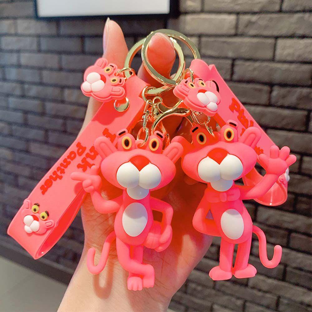 Móc Khóa Hình Báo Hồng Dễ Thương Dùng Để Trang Trí Túi Xách / Điện Thoại Di Động