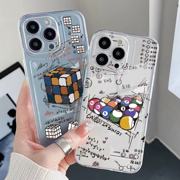 Ốp Điện Thoại TPU Gel Đệm Khí Chống Rơi Hình Khối Rubik Cho Samsung Galaxy A33 A53 A73 5G A32 A52 A72 A31 A51 A71 A23