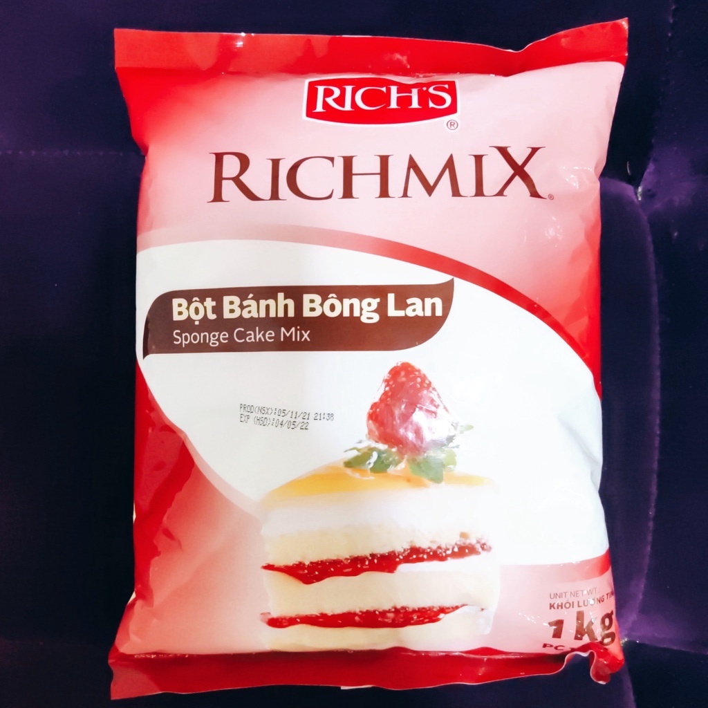 Bột Làm Bánh Bông Lan Richmix Túi 1Kg - Đại Lý Chính Hãng