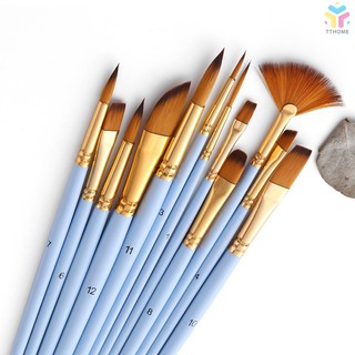 Set 12 cọ vẽ Acrylic loại mini hữu dụng