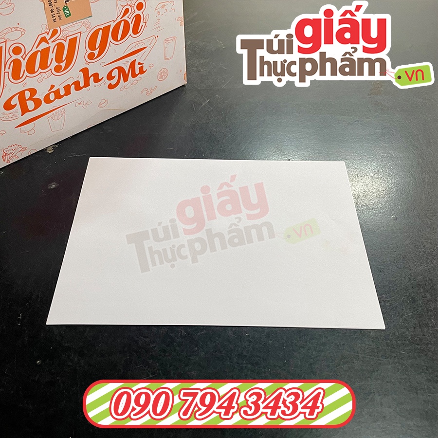 1000 tờ giấy gói bánh mì trắng trơn (Fort60 trắng)