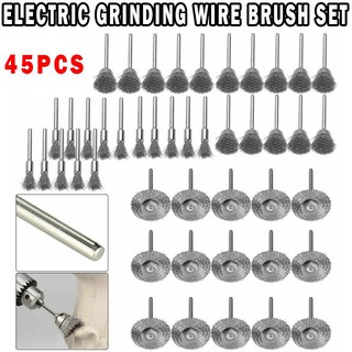 Bộ 45 Đầu Cọ Dây Thép Đánh Bóng Làm Sạch Rỉ Sét