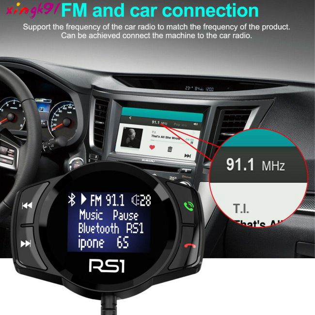 Thiết bị phát FM bluetooth không dây đa năng kèm phụ kiện tiện dụng trên xe hơi