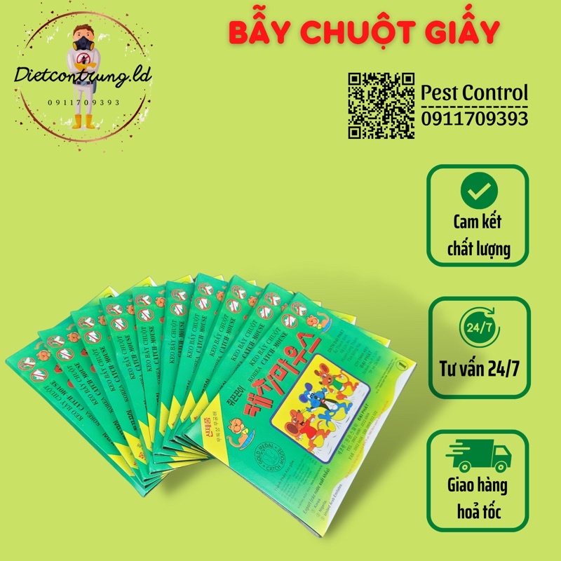 combo 10 bả dính chuột - siêu bám dính, không mùi (loại giấy)