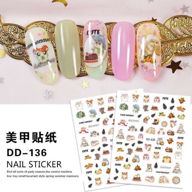 [ Sale ]Sticker dán móng tay các mẫu hoạt hình siêu ngộ nghĩnh