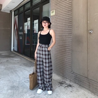 [MADE BY HIIN] Quần cạp cúc kẻ caro