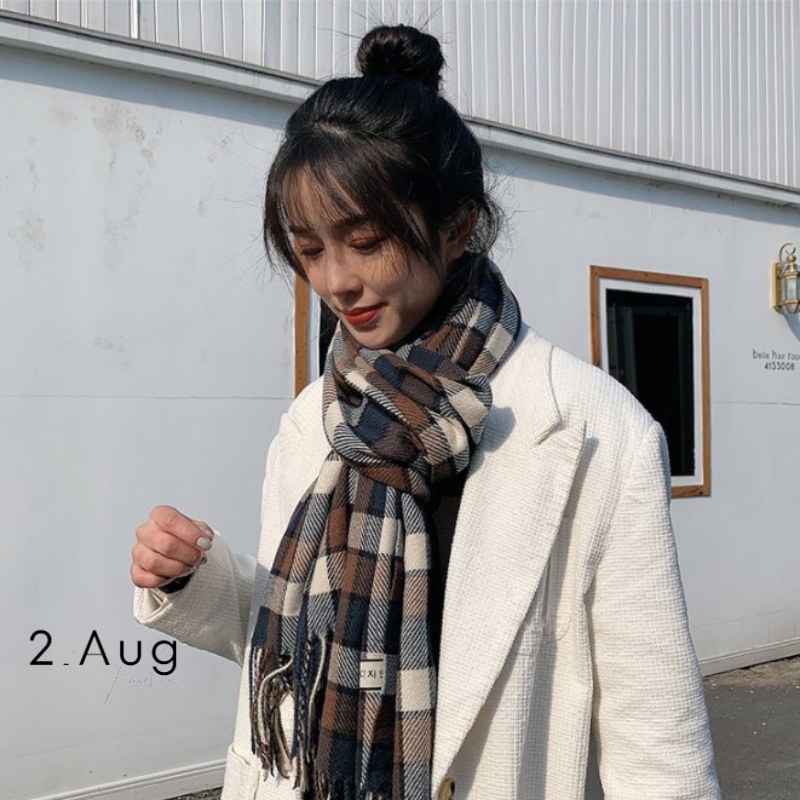 [𝗫𝗔̉ 𝗦𝗔𝗟𝗘 𝗧𝗢𝗔̀𝗡 𝗞𝗛𝗢] Khăn quàng cổ nữ mùa đông thời trang Hàn Quốc chất liệu len dạ phong cách vintage SAFCN10005 - 2Aug