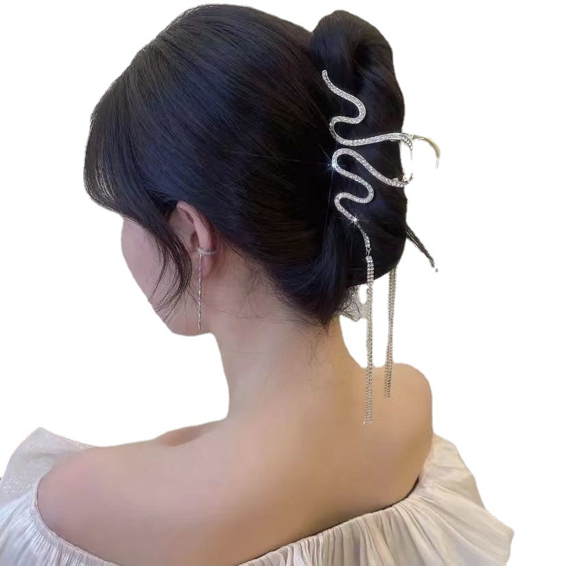 Kẹp Tóc Hình Rắn Đính Đá Lấp Lánh Thời Trang 2022
