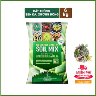 Soil Mix - Đất Trồng Sen Đá - Xương Rồng Cao Cấp Túi 6kg