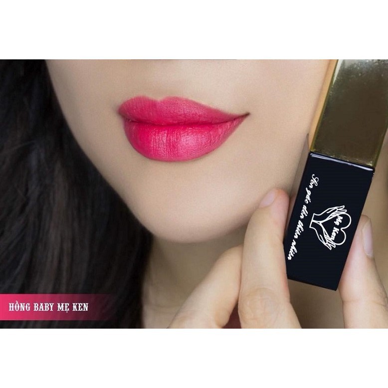 COMBO SON KEM GẤC DỀN MẸ KEN 01 SON 01 DƯỠNG- MÀU HỒNG BABY, ĐỎ GẠCH, HỒNG ĐÀO-CHẤT SON LỲ BỀN MÀU TƯƠI MƯỚT MÔI
