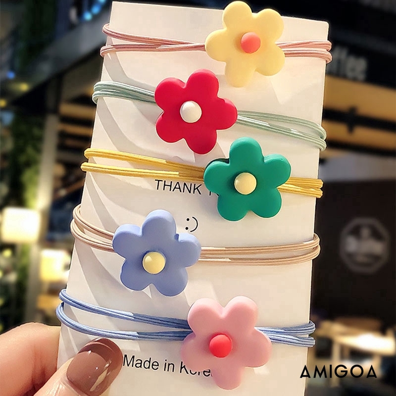 ✨✨Dây cột tóc màu sắc xinh xắn phong cách Hàn Quốc thời trang cho nữ Amigoa