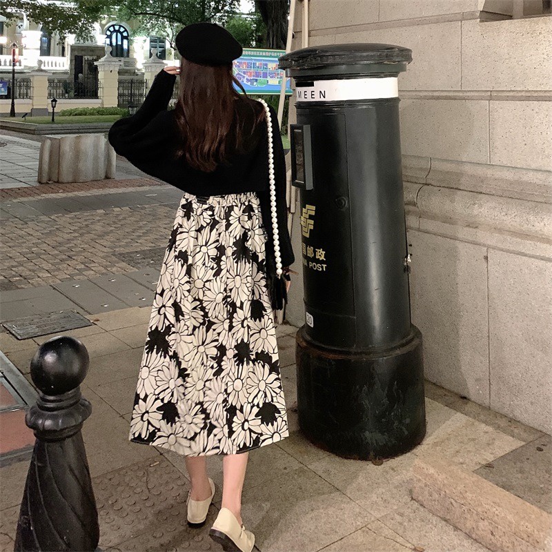 Đầm Hai Dây Dáng Dài Họa Tiết Hoa Thời Trang Cho Nữ