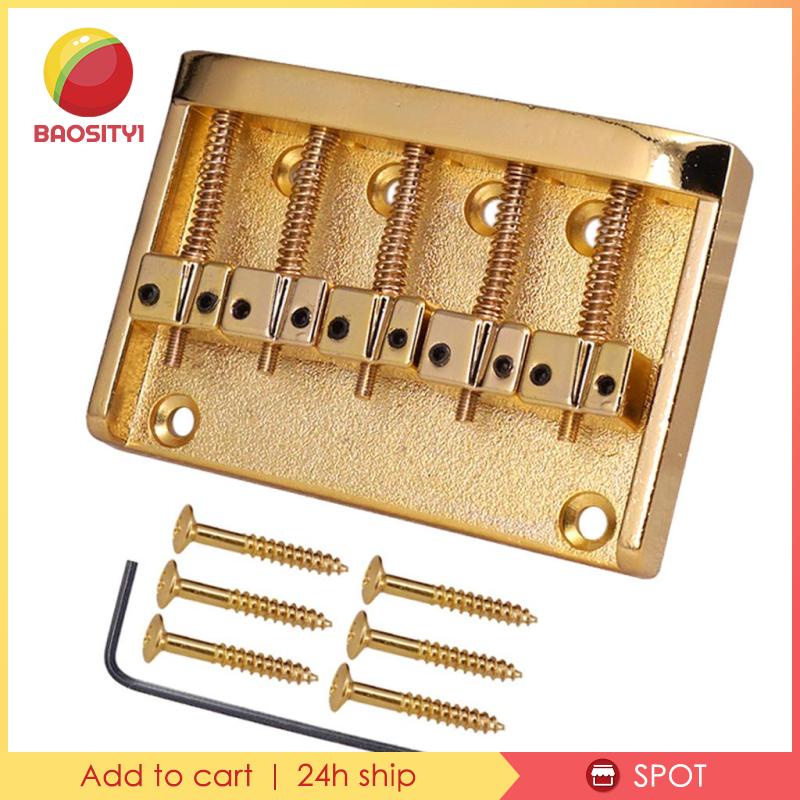 Set 1 Dây Đàn Guitar Bass 5 Dây Màu Vàng Thay Thế Tiện Dụng