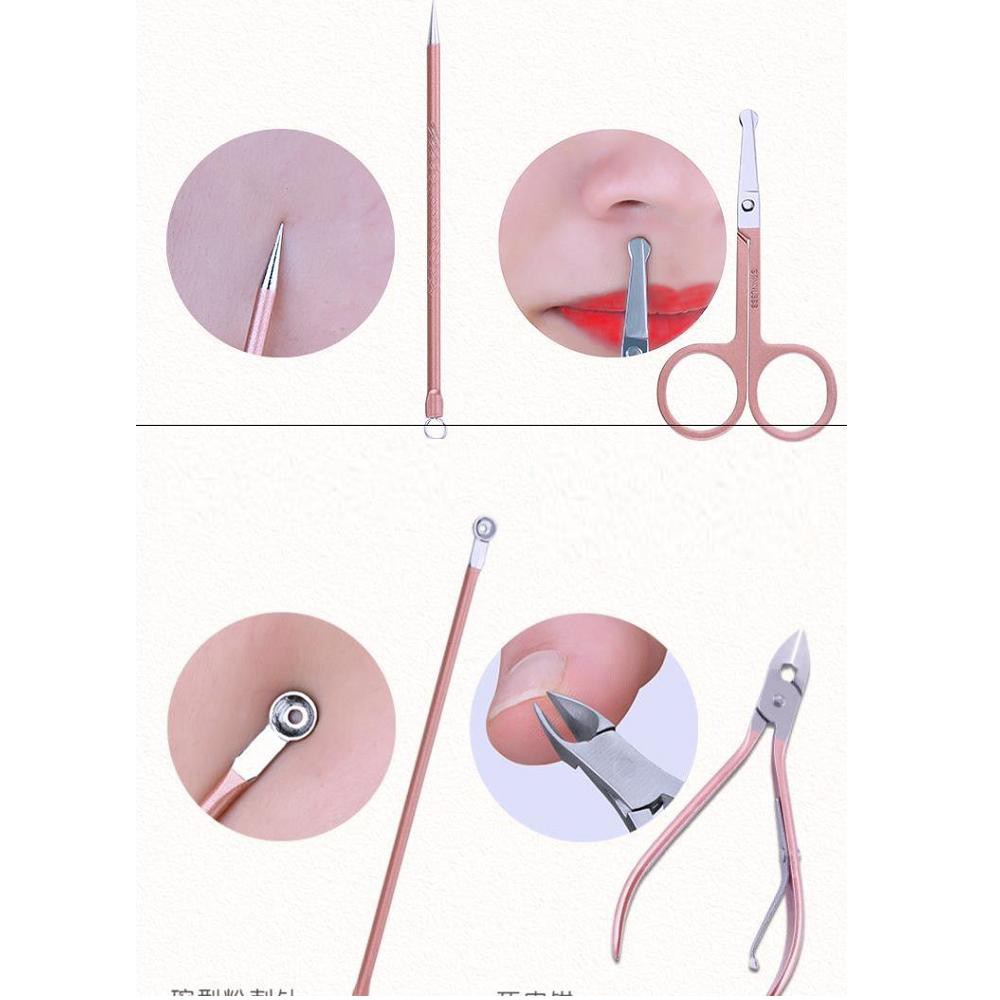 Bộ Cắt, Bấm Dũa Móng Tay, Dụng Cụ Làm Móng 3DM 18 Chi Tiết Nail Care Cao Cấp