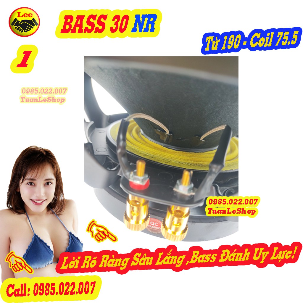 LOA BASS 30 NR TỪ 190 COIL 75,5 – LOA RỜI BASS 3 TẤC -  GIÁ 1 CHIẾC LOA NHẬP KHẨU CAO CẤP