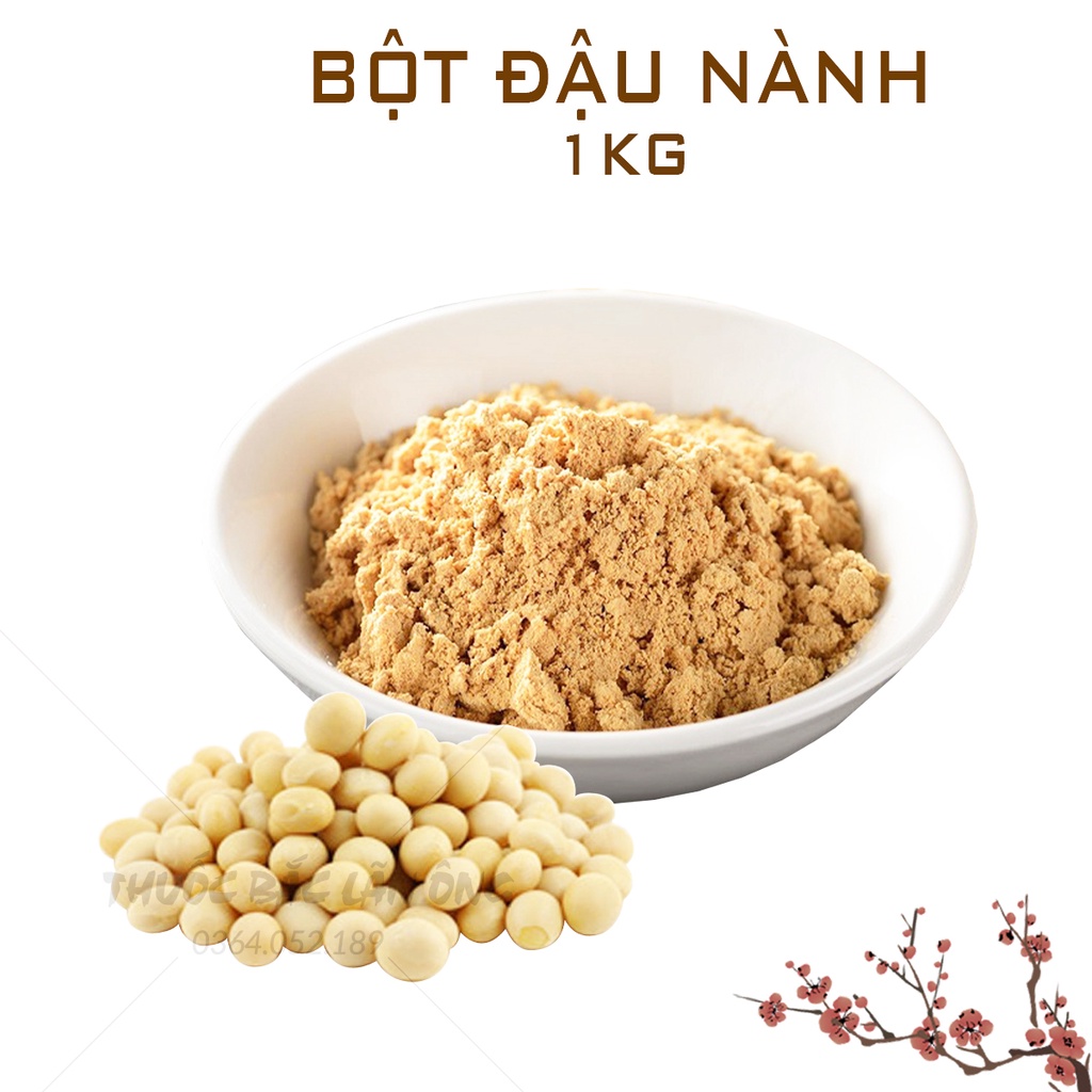 Bột đậu nành rang thơm nguyên chất 1kg (Hạt đậu nành hữu cơ tự nhiên)
