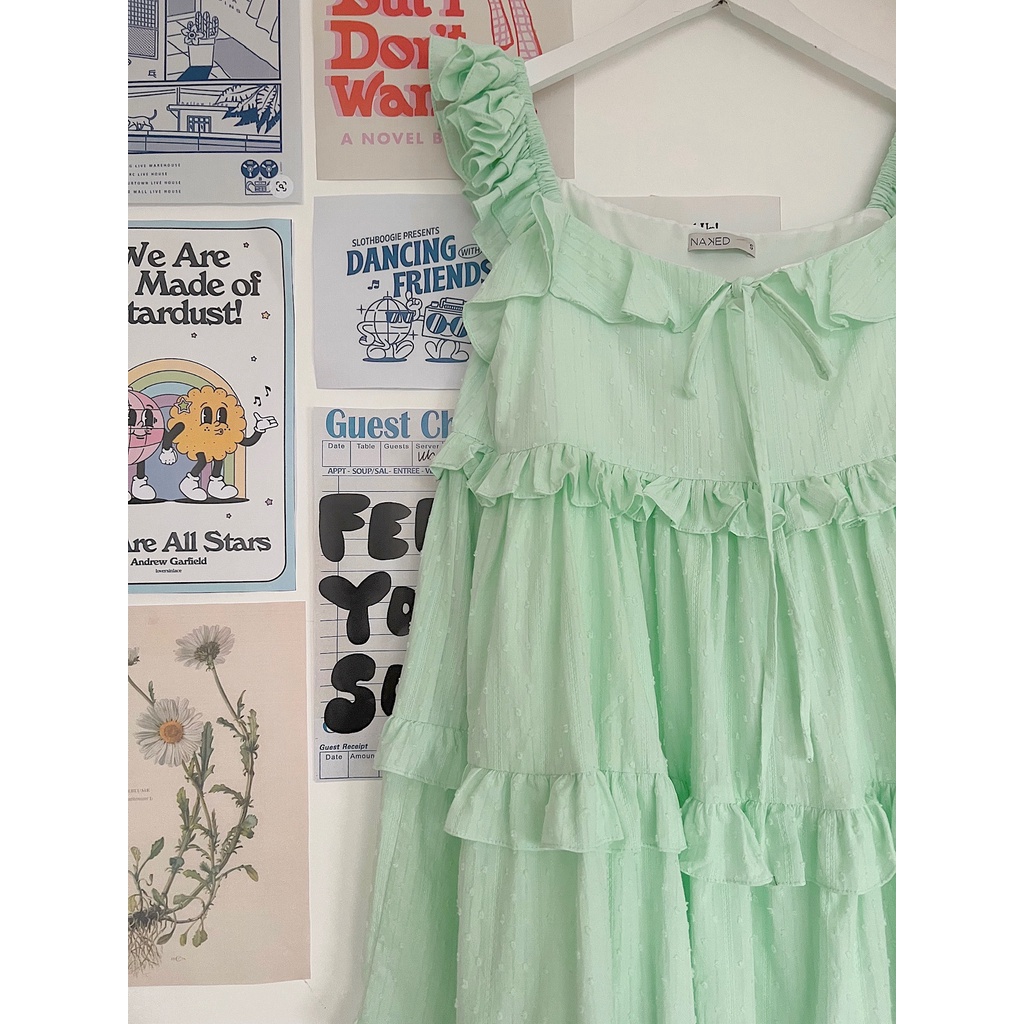Váy 2 dây quai bèo bồng xòe Naked by V - Ariel Dress