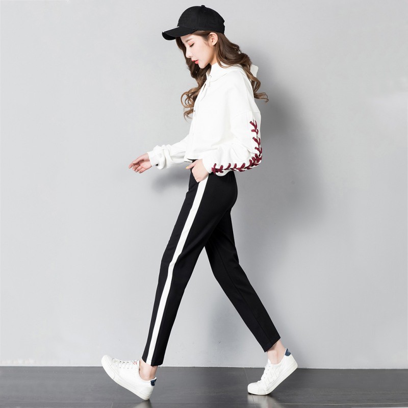 Quần thể thao nữ ống rộng có túi | BigBuy360 - bigbuy360.vn