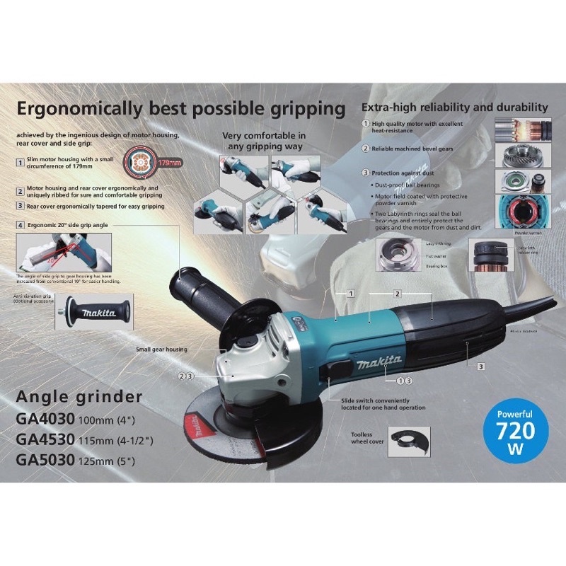MÁY MÀI GÓC 720W GA 4030 MAKITA