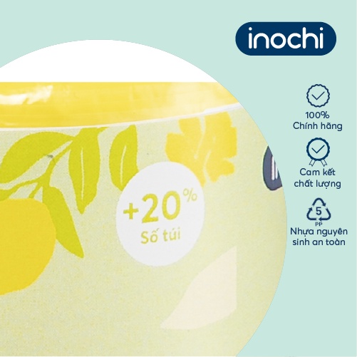 Túi rác tiện dụng Inochi - Soji 10L x 35 túi (Size S) Hương Chanh có quai cầm