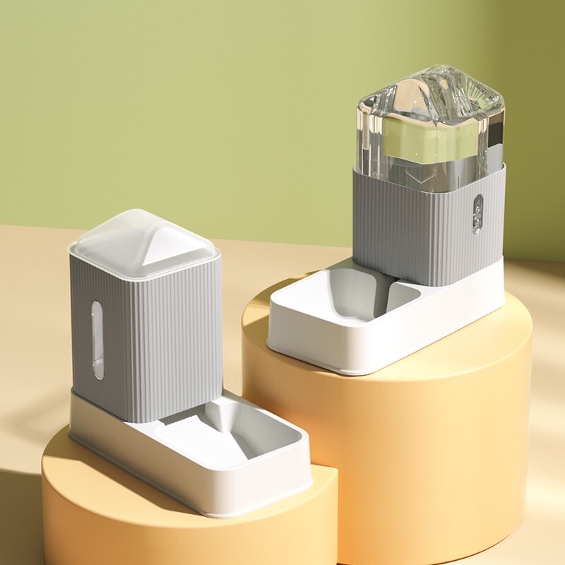 Combo bình tự động đựng nước, đựng hạt thân thiện với thú cưng bản cải tiến - 4pets official