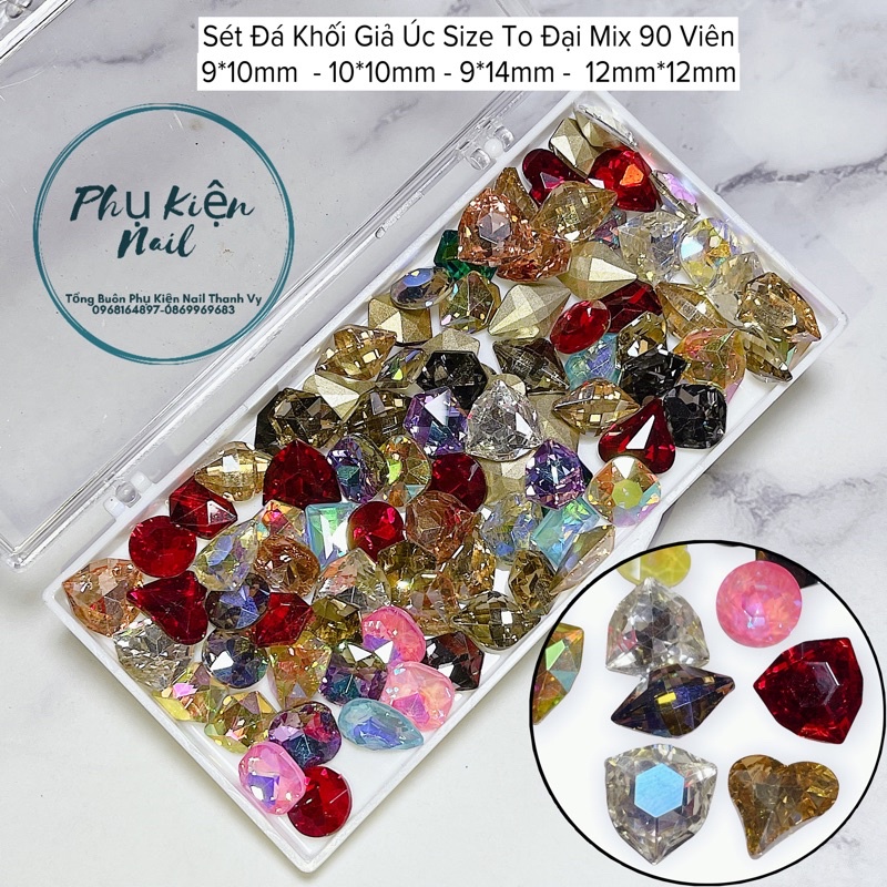 Đá Khối Size To Đại Mix 90V [Thanh Vy Nail]