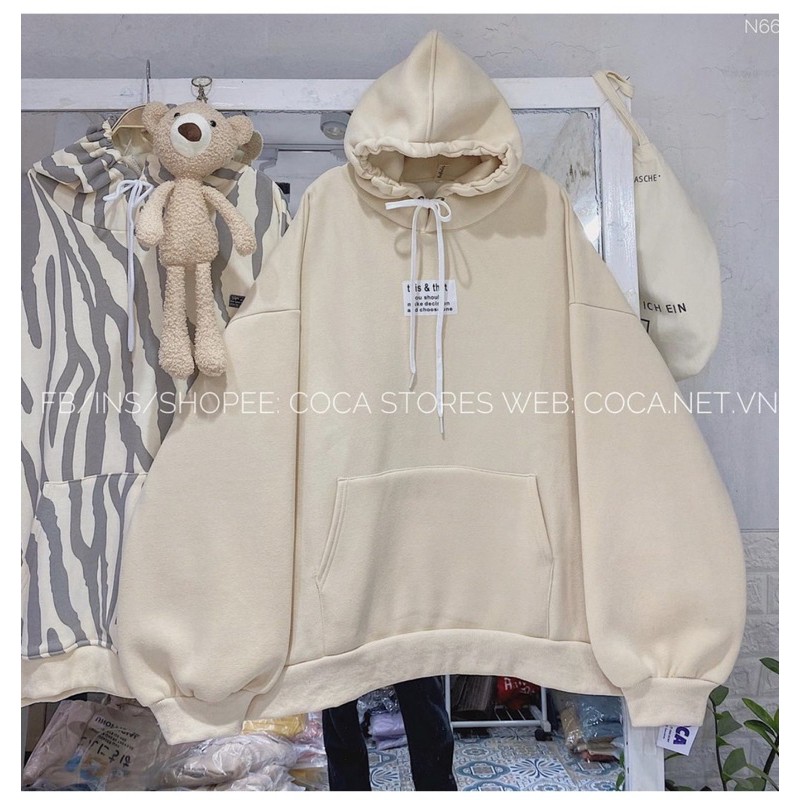  Áo Hoodie nỉ có mũ chui đầu in chữ ngực This That | BigBuy360 - bigbuy360.vn