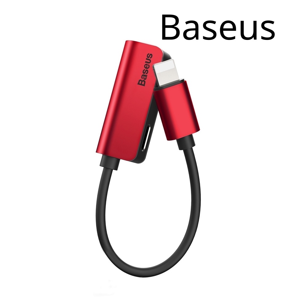 Cáp chuyển cổng Baseus L37 chân Lightning sang 2 Lightning hỗ trợ vừa sạc vừa nghe nhạc có đàm thoại cho iPhone