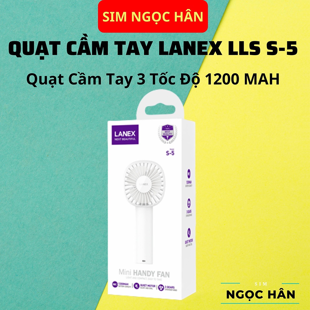 Quạt Mini Tích Điện Cầm Tay Hoco F11 &amp; Lanex LLS-F01 &amp; LLS S-5 - HOT 2020 Quạt Gió 3 Mức Độ -Pin Bền Nhỏ Gọn - Linh Hoạt