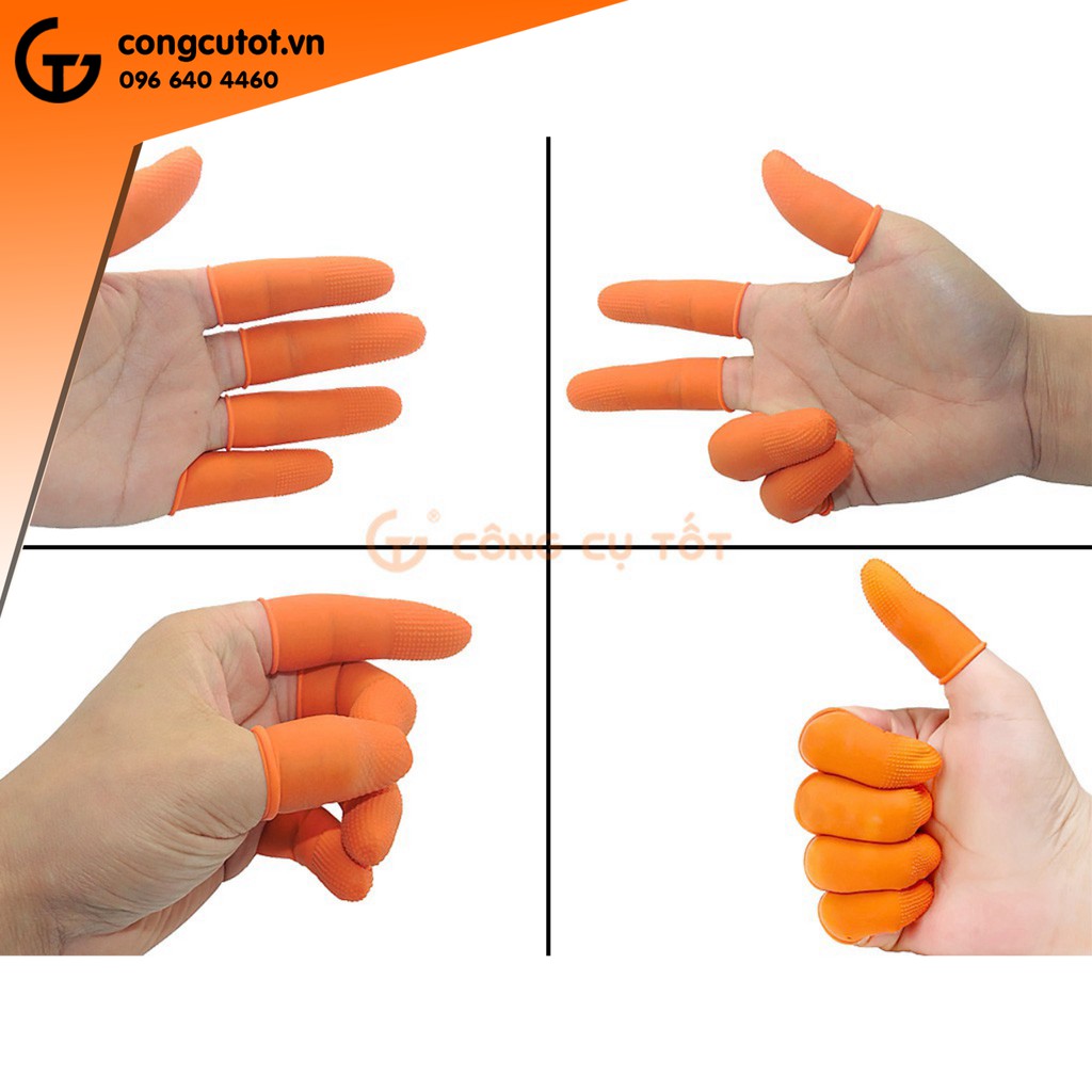 Túi 100 Bao ngón tay bằng cao su giúp bảo vệ ngón