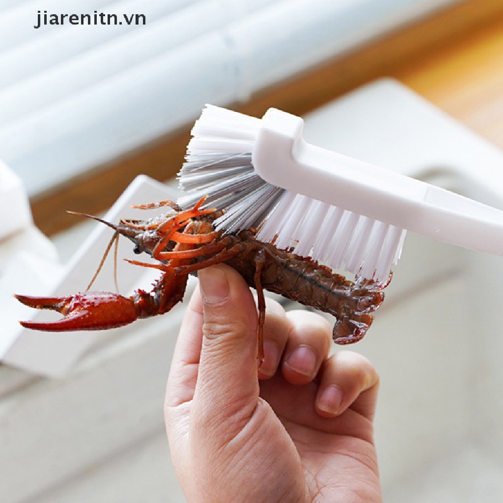 Jiarenitn Kitchen Cleaning Brush Bathroom Bottle Cleaning Brush Bending Handle Scrubber vn