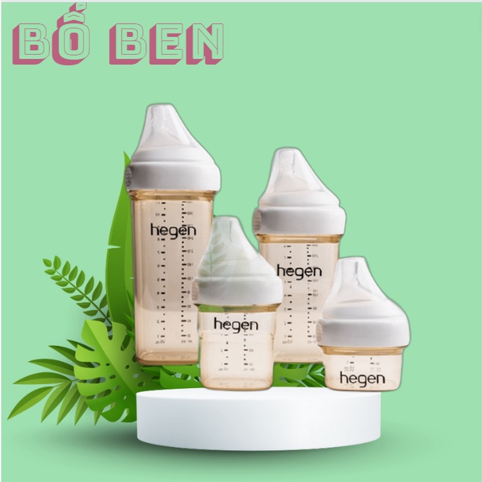 Bình Sữa Hegen PPSU Cao Cấp 150ml - 240ml - 330ml - ĐẢM BẢO CHÍNH HÃNG-FULL HỘP