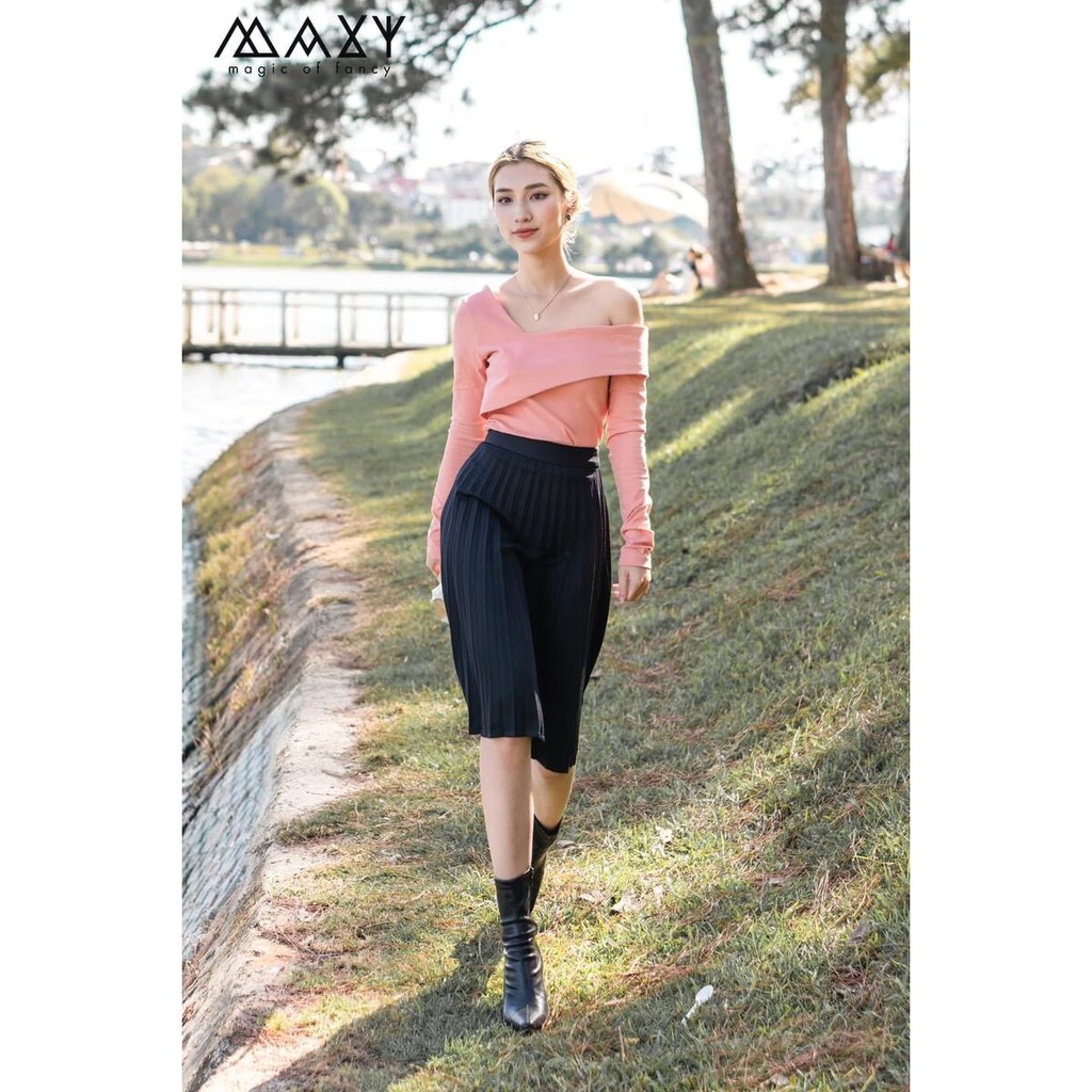 Áo trễ vai tay dài offshoulder tee Maxy Workshop