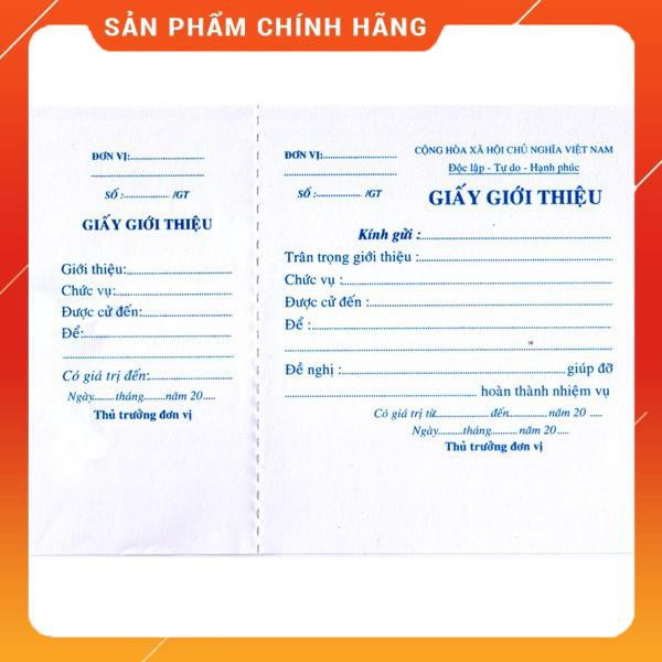 [Chính Hãng] [Nowship] Giấy Giới Thiệu 1 liên 13x19cm (50 tờ) Loại Tốt