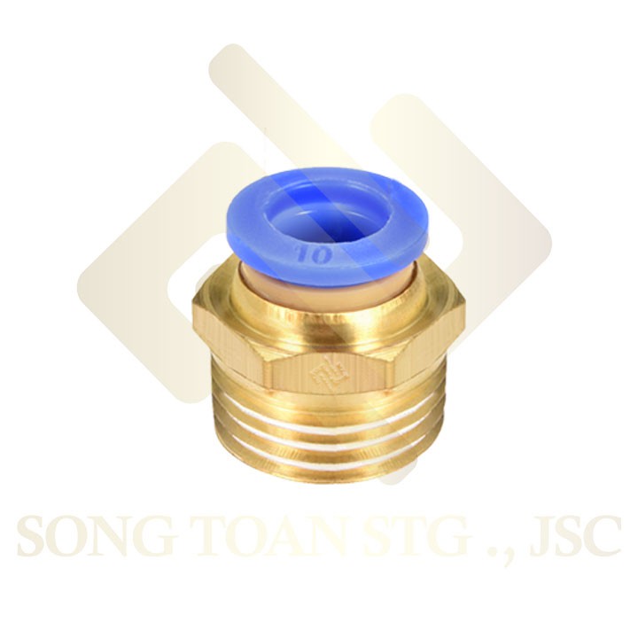 Pc Cắm Ống Ren Ngoài Nối Nhanh Một Đầu Cắm Nối Ống Mềm Nhựa Pu Hơi Khí Nước Phun Sương - Nối Thẳng Rn