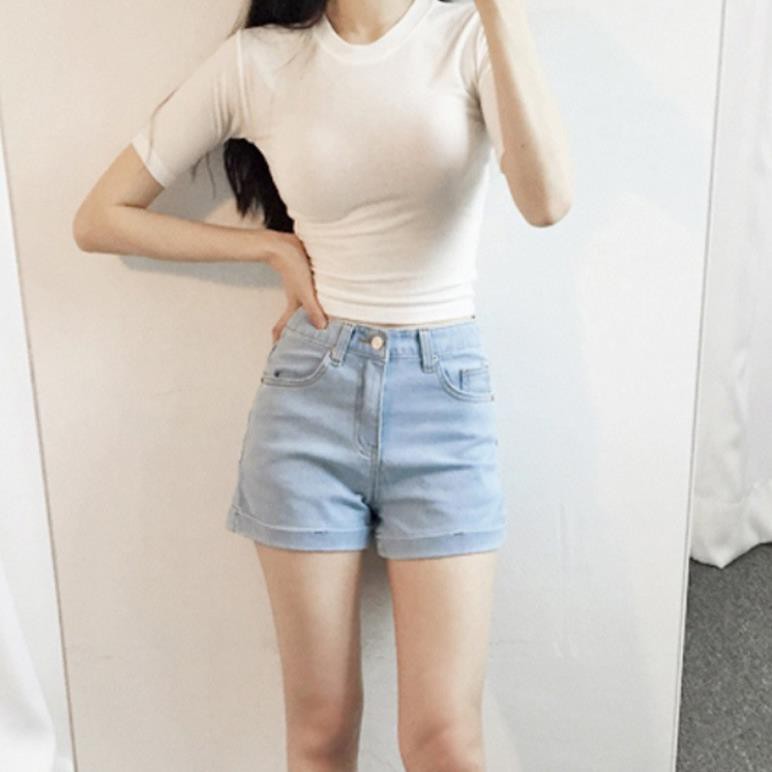 Áo croptop Madela, Áo croptop nữ tay ngắn dáng ôm body chất liệu vải cotton bozip  ྇